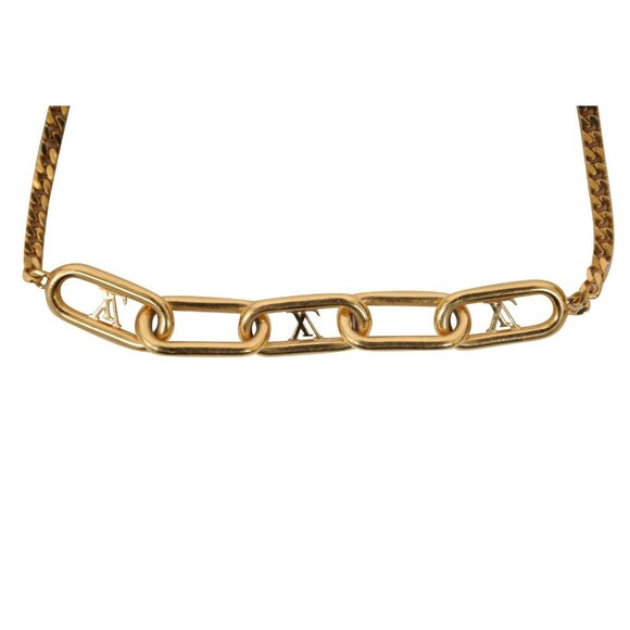 Louis Vuitton My LV Chain Link LV Logo Necklace Gold 22 Inch - Picture 6 of 10